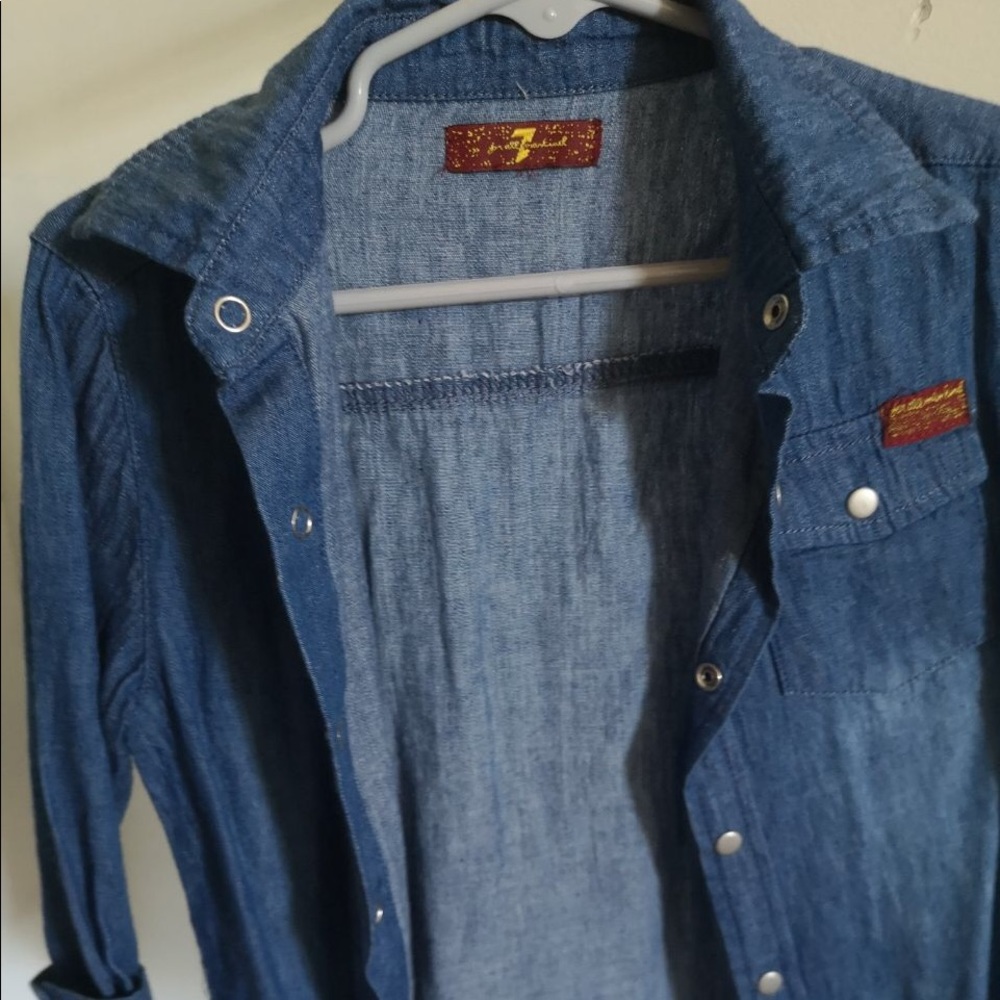 Boys 4/5 Denim button down shirts Bundle